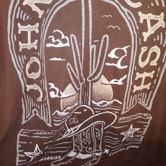 EUC Johnny Cash Sunday Morning Coming Down Tour Brown Graphic T-Shirt XL - Picture 5 of 7